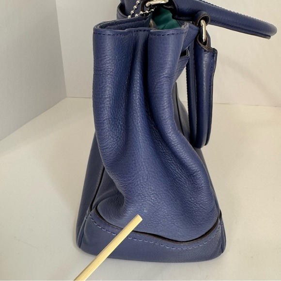 Coach Park Pebbled Leather Carryall Satchel F23280 French Blue - Picture 14 of 17